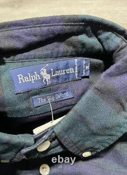 Vintage Polo Ralph Lauren Shirt Black watch Plaid NOS Size M The Big Oxford