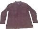 Vintage Polo Ralph Lauren Shirt Brown Leather Suede Long Sleeve Button Up Men M