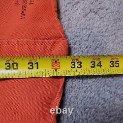 Vintage Polo Ralph Lauren Shirt Jacket Shacket Men XL Orange Double Elbow Heavy