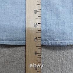 Vintage Polo Ralph Lauren Shirt Large 16.5 Blue Chambray Tuxedo Wing Collar NEW