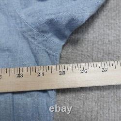 Vintage Polo Ralph Lauren Shirt Large 16.5 Blue Chambray Tuxedo Wing Collar NEW