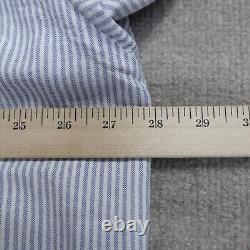 Vintage Polo Ralph Lauren Shirt Large Blue Striped Oxford Bear The Big Shirt