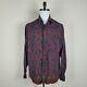 Vintage Polo Ralph Lauren Shirt Large Paisley Marlow Button Down Print Collared