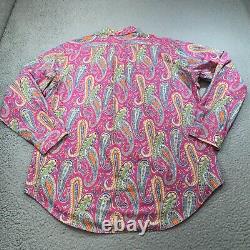 Vintage Polo Ralph Lauren Shirt Men Extra Large Purple Psychedelic Paisley Music