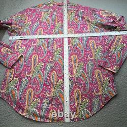 Vintage Polo Ralph Lauren Shirt Men Extra Large Purple Psychedelic Paisley Music