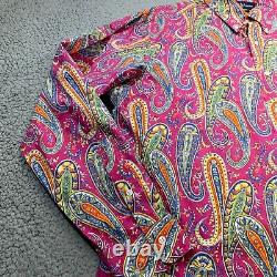 Vintage Polo Ralph Lauren Shirt Men Extra Large Purple Psychedelic Paisley Music