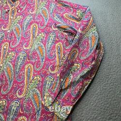 Vintage Polo Ralph Lauren Shirt Men Extra Large Purple Psychedelic Paisley Music