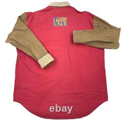 Vintage Polo Ralph Lauren Shirt Men Medium Brown Sportsman Corduroy Collar 90s