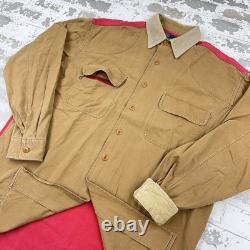 Vintage Polo Ralph Lauren Shirt Men Medium Brown Sportsman Corduroy Collar 90s