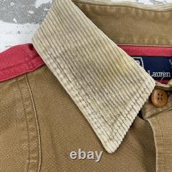 Vintage Polo Ralph Lauren Shirt Men Medium Brown Sportsman Corduroy Collar 90s