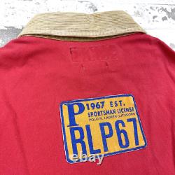 Vintage Polo Ralph Lauren Shirt Men Medium Brown Sportsman Corduroy Collar 90s