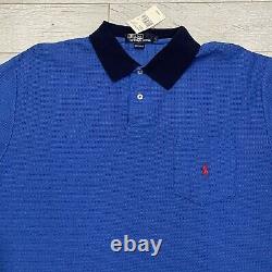 Vintage Polo Ralph Lauren Shirt Men's LARGE Blue Cotton Made in USA Sportswear