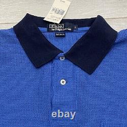 Vintage Polo Ralph Lauren Shirt Men's LARGE Blue Cotton Made in USA Sportswear
