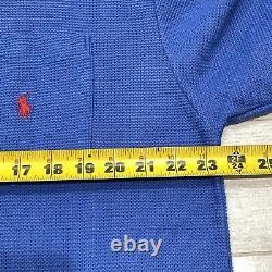 Vintage Polo Ralph Lauren Shirt Men's LARGE Blue Cotton Made in USA Sportswear