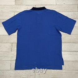 Vintage Polo Ralph Lauren Shirt Men's LARGE Blue Cotton Made in USA Sportswear