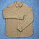 Vintage Polo Ralph Lauren Shirt Mens Extra Large Brown Wool Herringbone Point