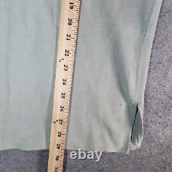 Vintage Polo Ralph Lauren Shirt Mens Medium Green Tan Golf 100% Leather