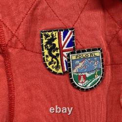 Vintage Polo Ralph Lauren Shirt Mens Medium Red Mountain Expedition Rugby Patch