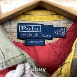 Vintage Polo Ralph Lauren Shirt Mens Medium Red Mountain Expedition Rugby Patch