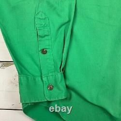 Vintage Polo Ralph Lauren Shirt Mens XL Green Catch And Release Fly Fishing RL