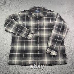Vintage Polo Ralph Lauren Shirt Mens XL Steward Sport Loop Shadow Plaid Silk