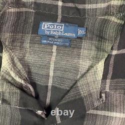 Vintage Polo Ralph Lauren Shirt Mens XL Steward Sport Loop Shadow Plaid Silk