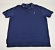 Vintage Polo Ralph Lauren Shirt Size Xl 90s Navy Blue Embroidered Polo Made Usa