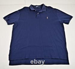 Vintage Polo Ralph Lauren Shirt Size XL 90s Navy Blue Embroidered Polo Made USA