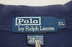 Vintage Polo Ralph Lauren Shirt Size XL 90s Navy Blue Embroidered Polo Made USA