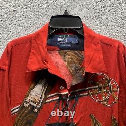 Vintage Polo Ralph Lauren Shirt XL Red Stadium 1992 Cross Country Ski Boots