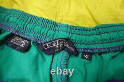 Vintage Polo Ralph Lauren Short Mens XL Volleyball Color Block Made In USA Loose