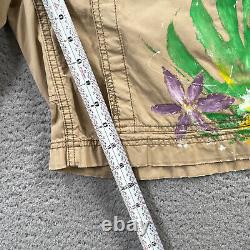 Vintage Polo Ralph Lauren Shorts Mens 34 Cargo Heavy Cotton Hand Painted RARE