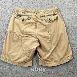 Vintage Polo Ralph Lauren Shorts Mens 34 Cargo Heavy Cotton Hand Painted RARE