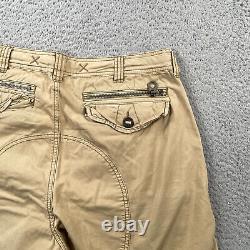 Vintage Polo Ralph Lauren Shorts Mens 34 Cargo Heavy Cotton Hand Painted RARE