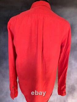 Vintage Polo Ralph Lauren Silk / Linen Rrl Button Shirt Medium