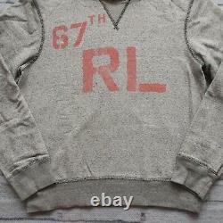 Vintage Polo Ralph Lauren Single V Hoody Sweatshirt Size M Salt Pepper 67