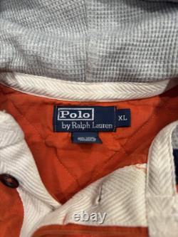 Vintage Polo Ralph Lauren Ski Club Patrol Patch Orange Hoodie XL