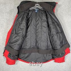 Vintage Polo Ralph Lauren Ski Jacket Mens Large Red Black Full Zip Hooded