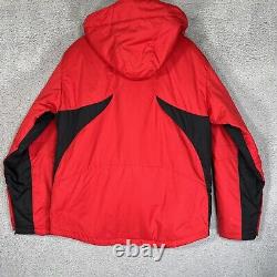 Vintage Polo Ralph Lauren Ski Jacket Mens Large Red Black Full Zip Hooded