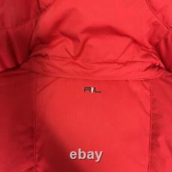 Vintage Polo Ralph Lauren Ski Jacket Mens Large Red Black Full Zip Hooded