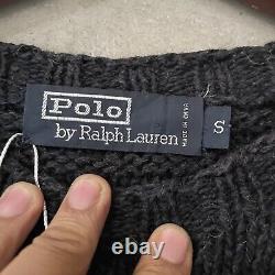 Vintage Polo Ralph Lauren Snowflake Heavy Hand Knit Knitwear Sweater Size Small