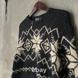 Vintage Polo Ralph Lauren Snowflake Heavy Hand Knit Knitwear Sweater Size Small