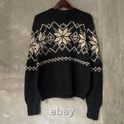 Vintage Polo Ralph Lauren Snowflake Heavy Hand Knit Knitwear Sweater Size Small