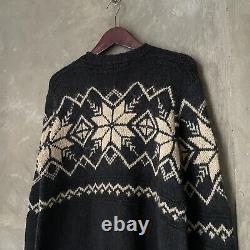 Vintage Polo Ralph Lauren Snowflake Heavy Hand Knit Knitwear Sweater Size Small