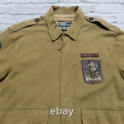 Vintage Polo Ralph Lauren Soaring Tigers Military Jacket PRL USRL RRL
