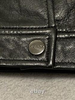 Vintage Polo Ralph Lauren Soft Genuine 100% Leather Jacket Mens Small Black