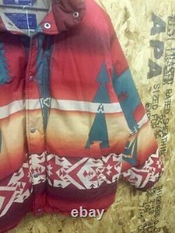 Vintage Polo Ralph Lauren Southwest Navajo Aztec Puffer Down Jacket Medium #5629