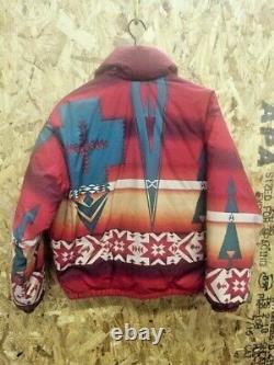 Vintage Polo Ralph Lauren Southwest Navajo Aztec Puffer Down Jacket Medium #5629