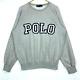 Vintage Polo Ralph Lauren Spell-out Sweatshirt Crewneck Size Medium Gray