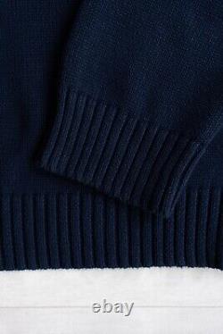 Vintage Polo Ralph Lauren Spellout Logo Knitted sweater Blue Men's XL MINT